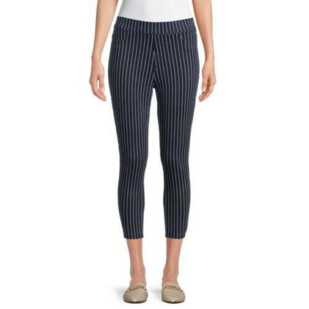 Time and Tru Navy Pinstripe Slim Pants – Size XL (16–18)